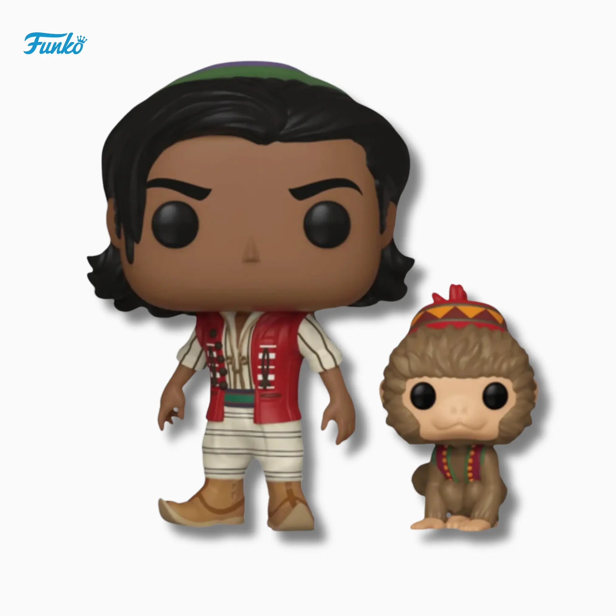 Funko Pop! Disney: Aladdin of Agrabah with Abu 538 (4 - Inch Duo Pack) - IBRELIA