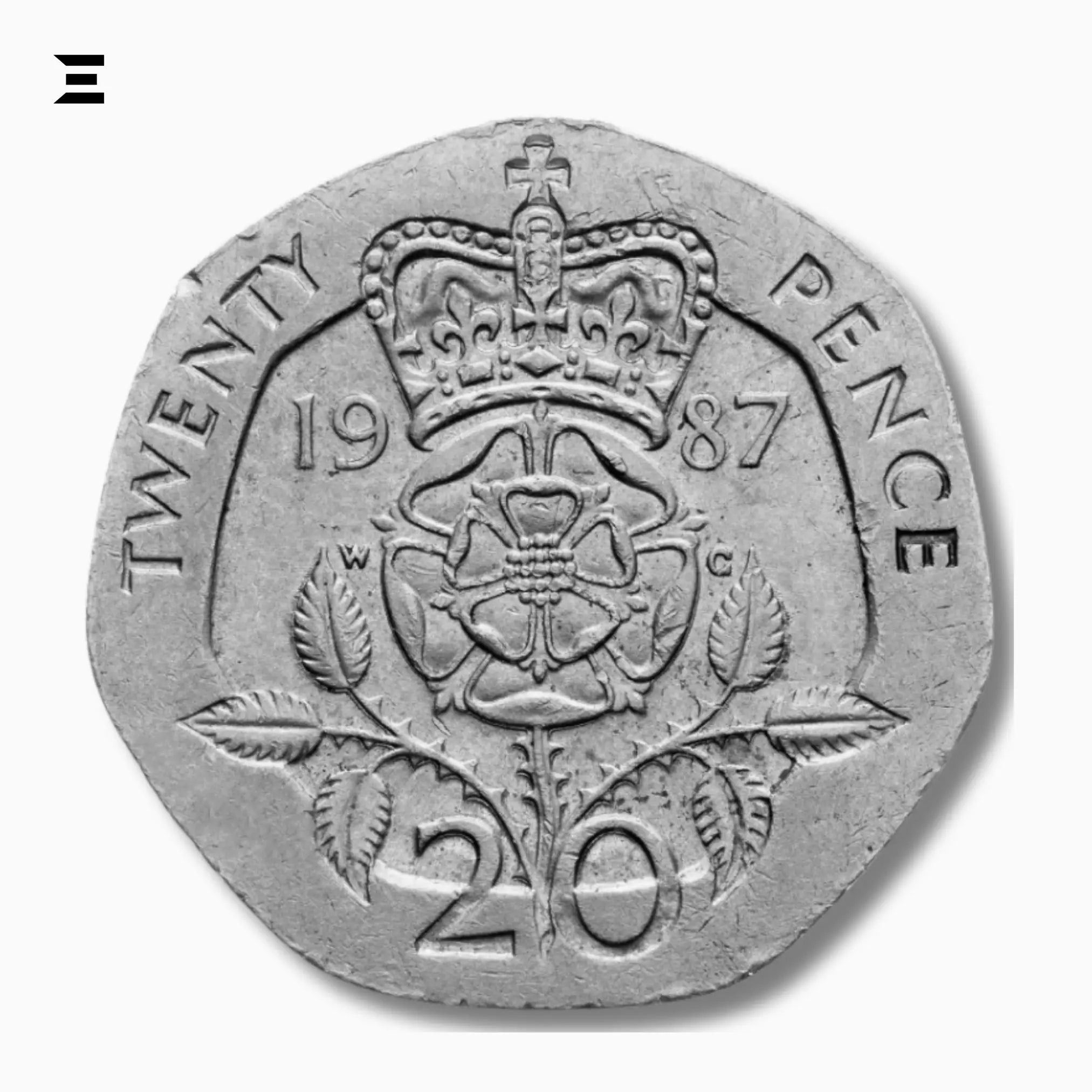 United Kingdom 20 Pence 1987 – Elizabeth II Collectible Coin - IBRELIA