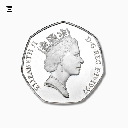 50 Pence – Elizabeth II 3rd Portrait, Britannia Design, 1997 Circulated Coin IBRELIA