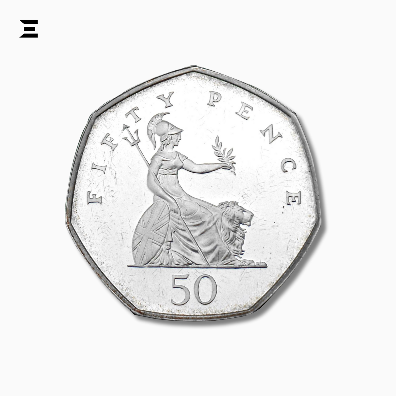 50 Pence – Elizabeth II 3rd Portrait, Britannia Design, 1997 Circulated Coin IBRELIA