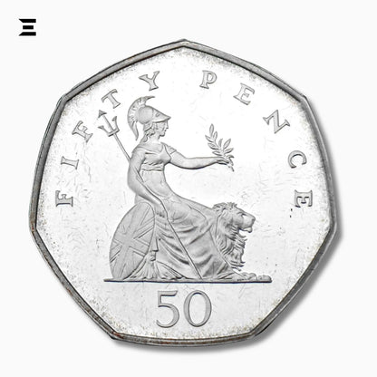 50 Pence – Elizabeth II 3rd Portrait, Britannia Design, 1997 Circulated Coin - IBRELIA