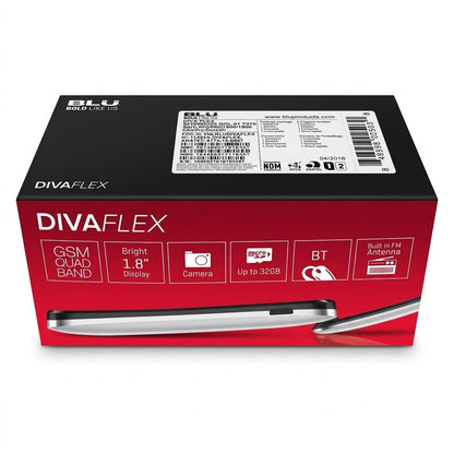 BLU Diva Flex T370 Gold | Brand New | Complete Original Box & Accessories | Classic Flip Phone