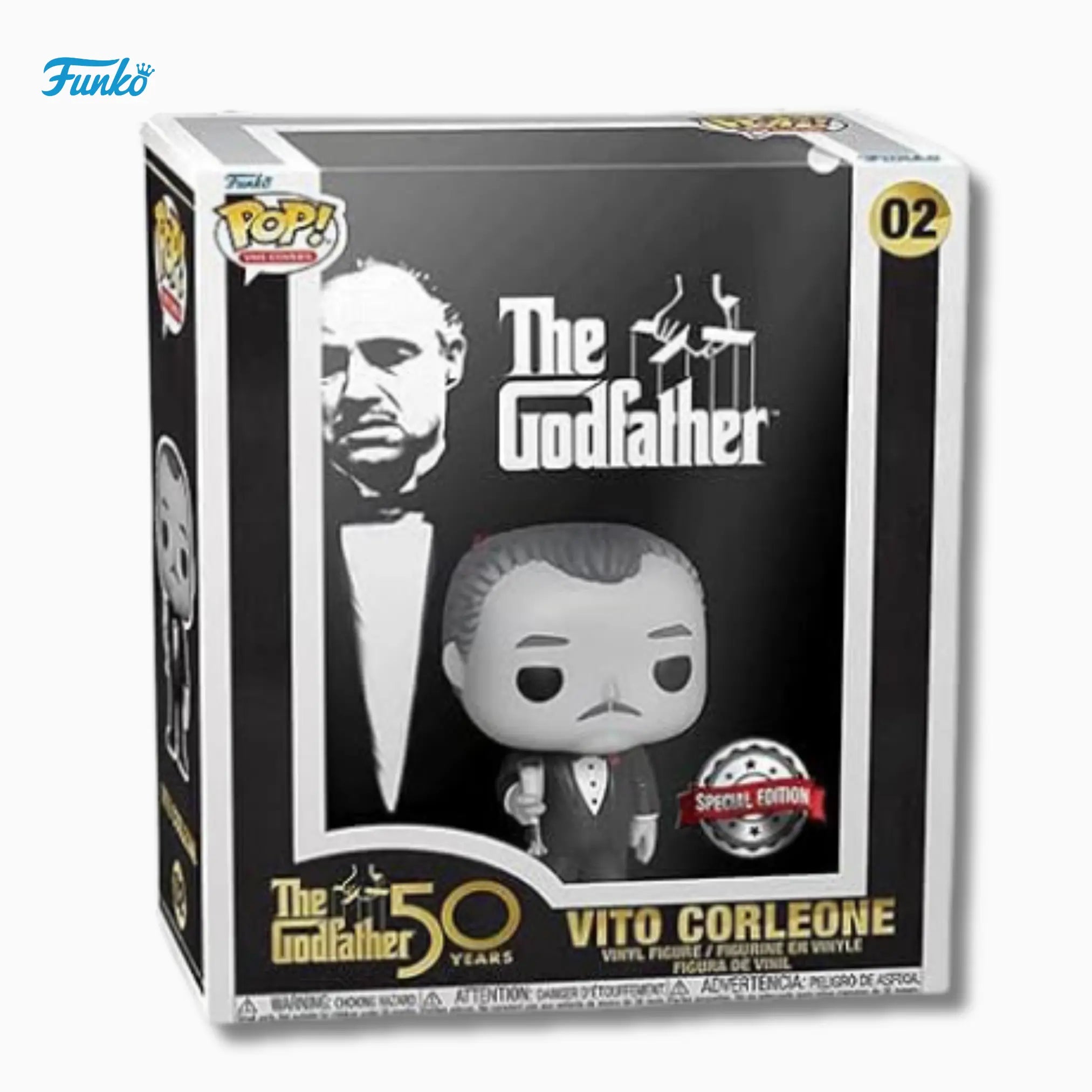 Funko Pop! Movies: The Godfather – Vito Corleone (#02) 50th Anniversary Special Edition – Deluxe Vinyl Figure IBRELIA