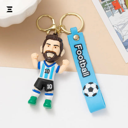 Lionel Messi Football Keychain – Cartoon Footballer Key Ring | IBRELIA™ IBRELIA