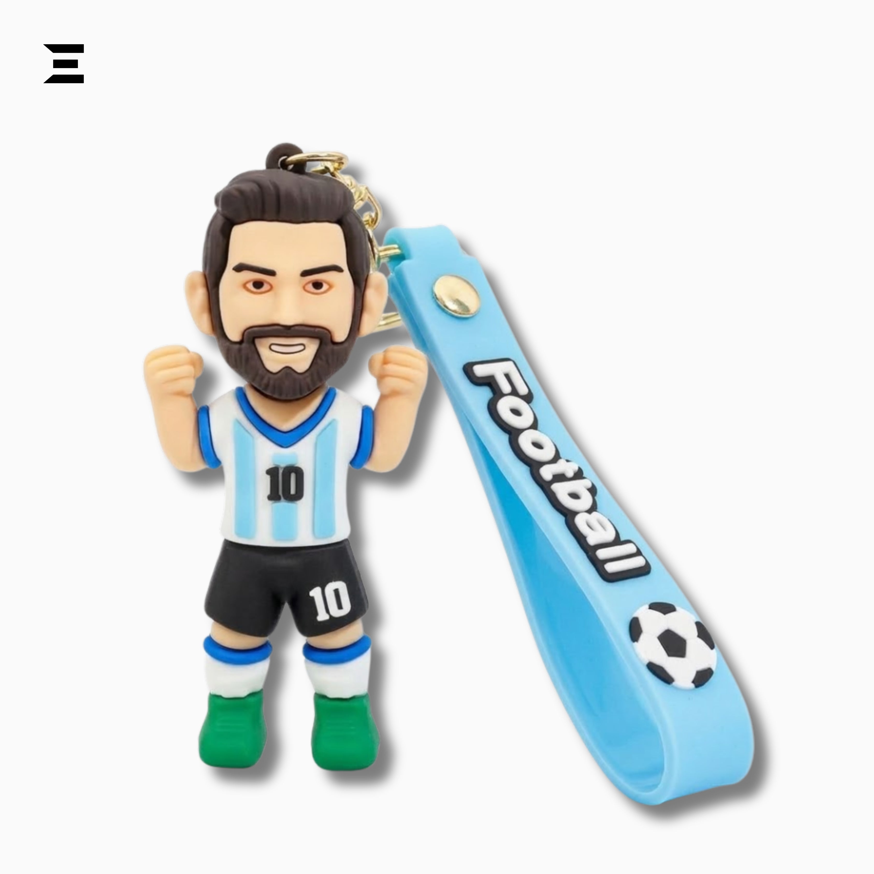 Lionel Messi Football Keychain – Cartoon Footballer Key Ring | IBRELIA™ IBRELIA