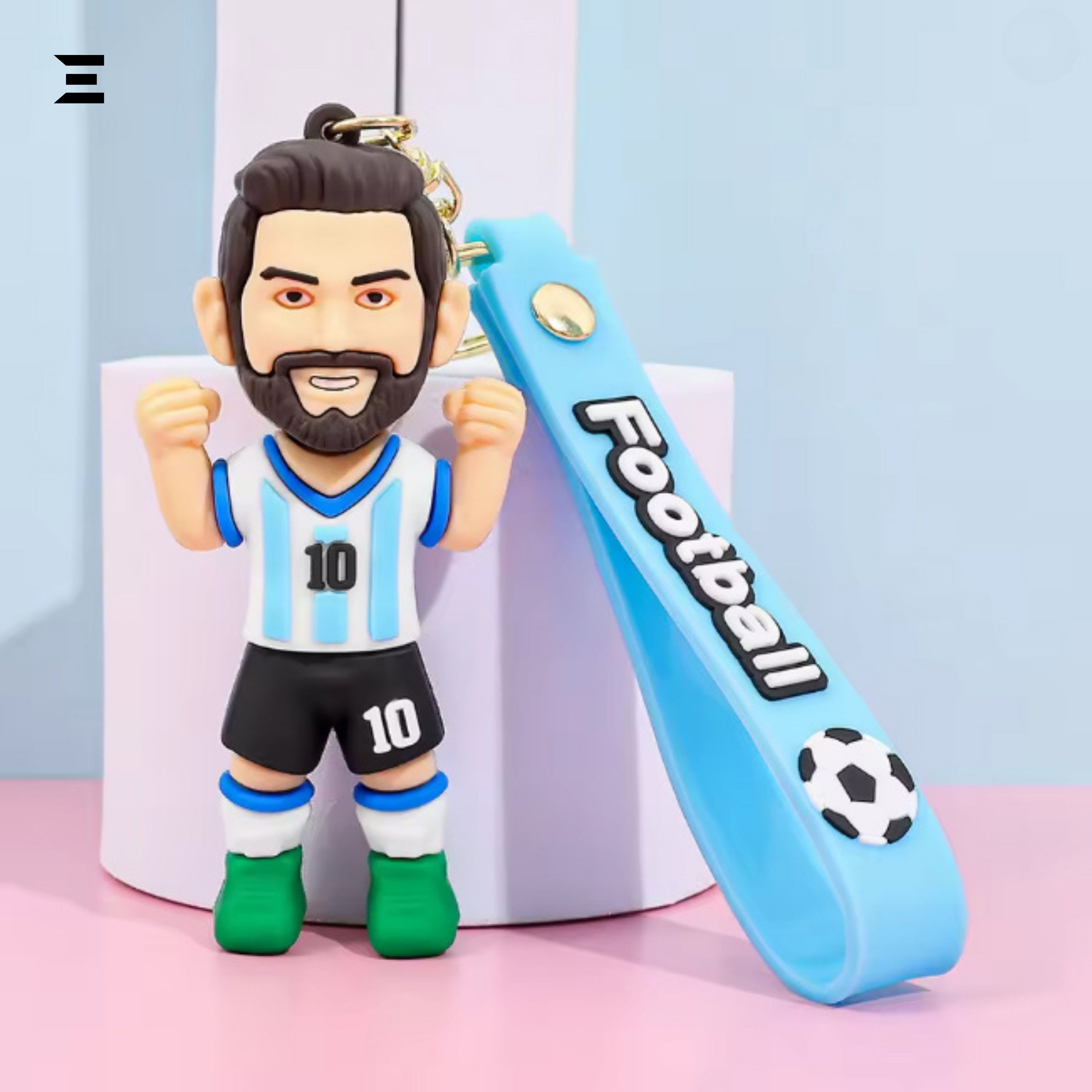 Lionel Messi Football Keychain – Cartoon Footballer Key Ring | IBRELIA™ IBRELIA