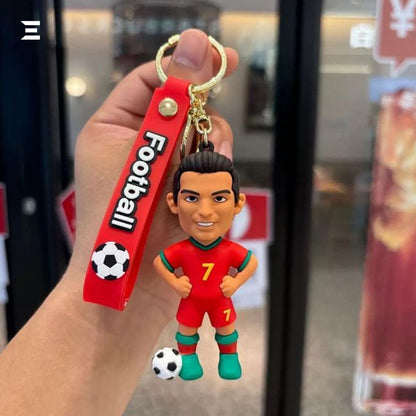 Cristiano Ronaldo Football Keychain – Cartoon Footballer Key Ring | IBRELIA™ IBRELIA