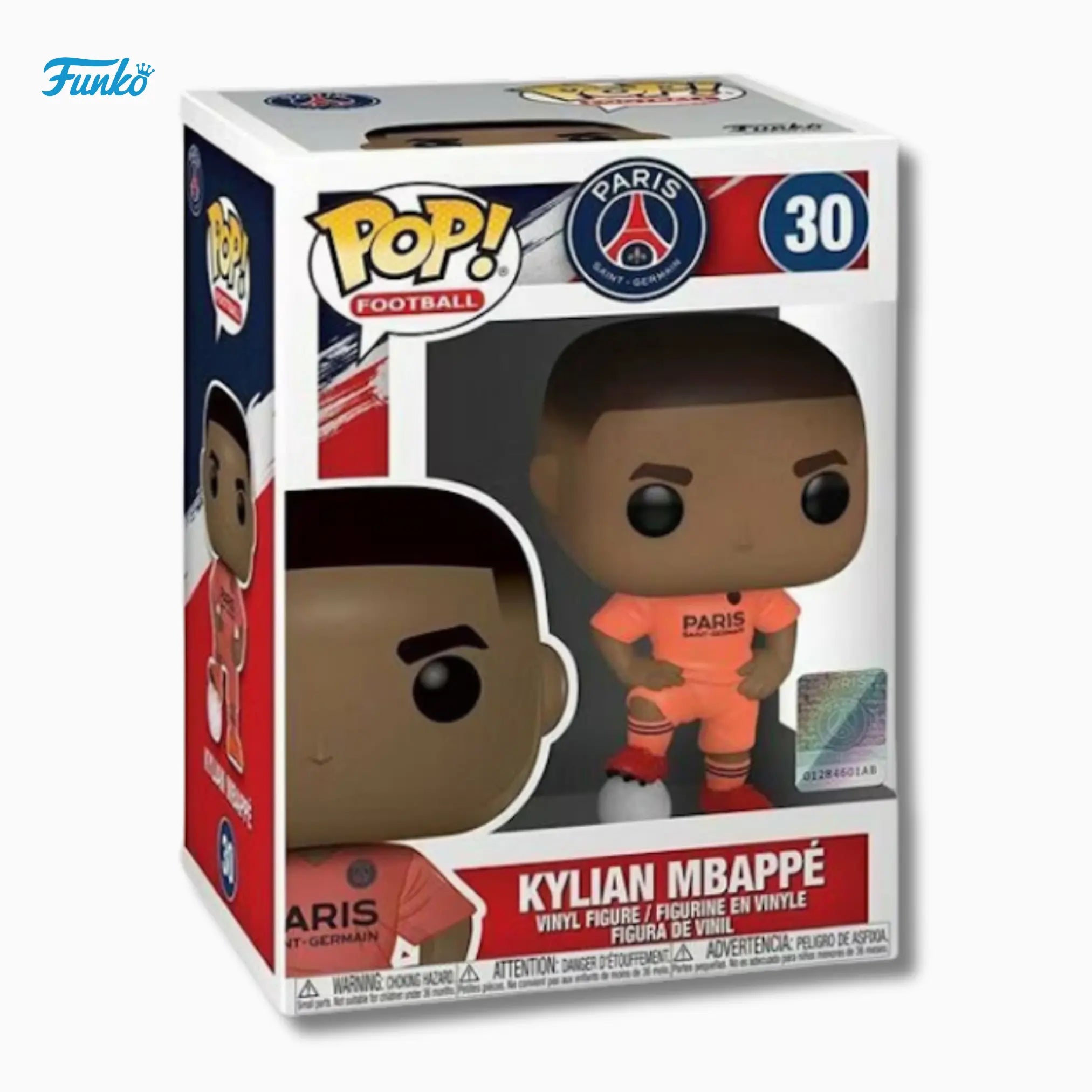 Funko Pop! Football: Kylian Mbappé 30 – Paris Saint - Germain (4 - Inch Vinyl Figure) - IBRELIA