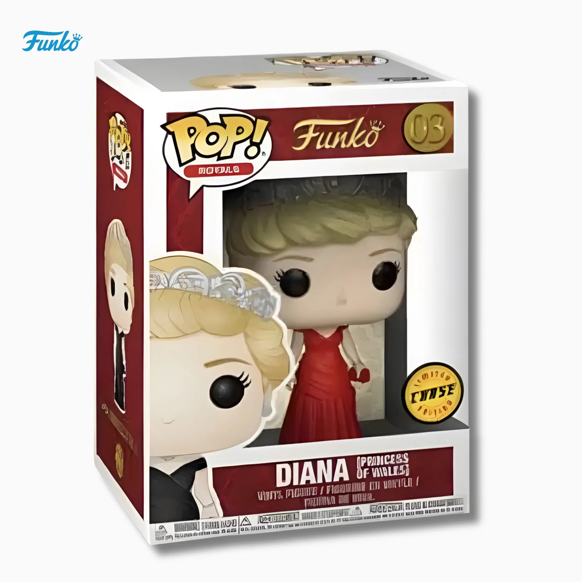 Funko Pop! Royals: Diana (Princess of Wales) 03 – Red Dress Chase Edition (4 - Inch Vinyl Figure) - IBRELIA