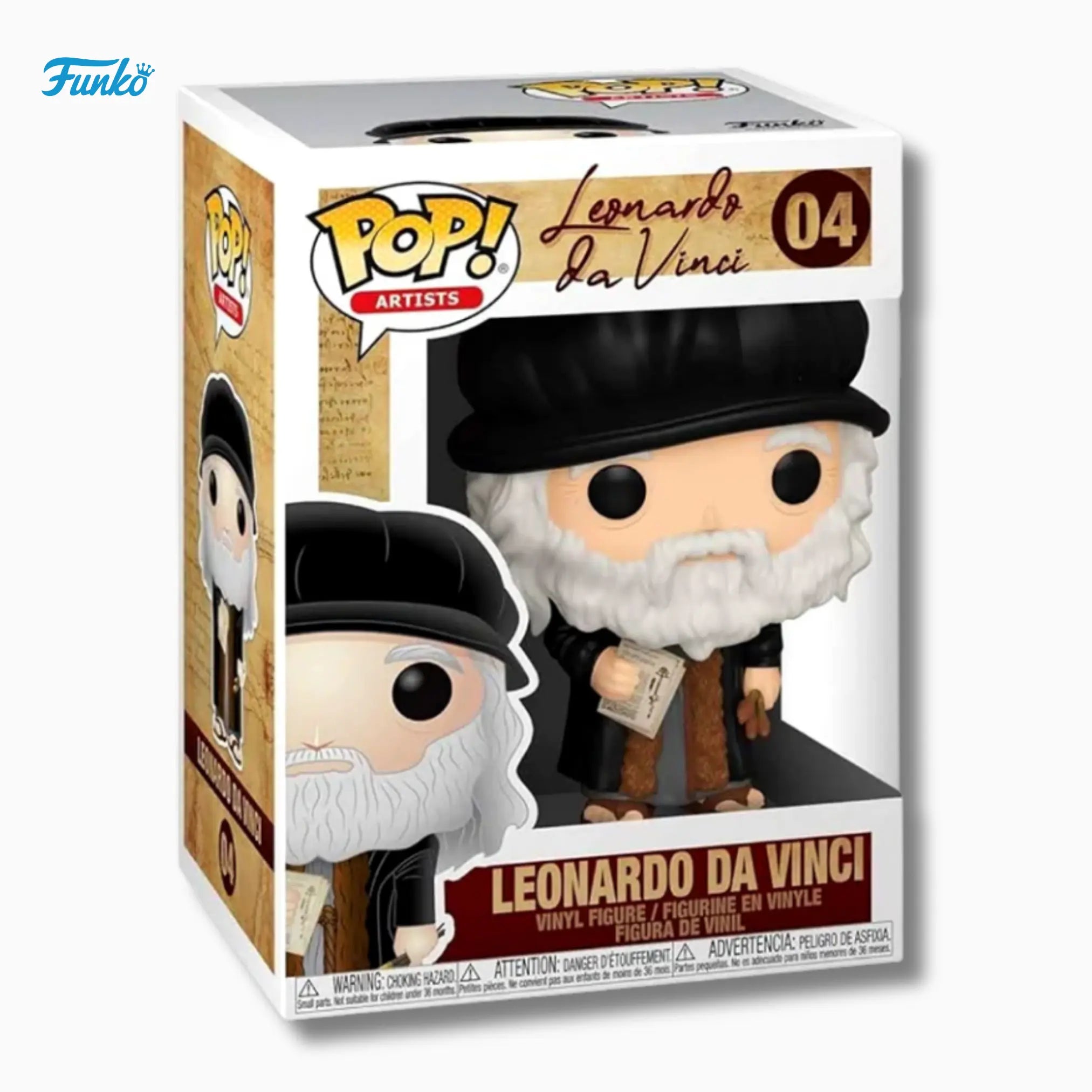 Funko Pop! Artists: Leonardo da Vinci 04 (4 - Inch Vinyl Figure) - IBRELIA