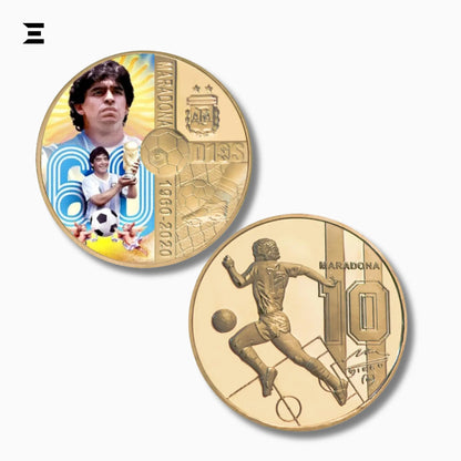 1960–2020 Diego Maradona Gold Plated Commemorative Coin Set – Football Legend Tribute Souvenir - IBRELIA