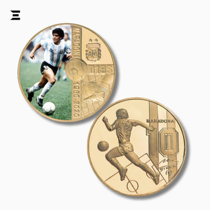 1960–2020 Diego Maradona Gold Plated Commemorative Coin Set – Football Legend Tribute Souvenir - IBRELIA