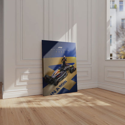 Max Verstappen F1 Champion 4K Ultra Wrap Frame Wall Art in Pakistan | IBRELIA™