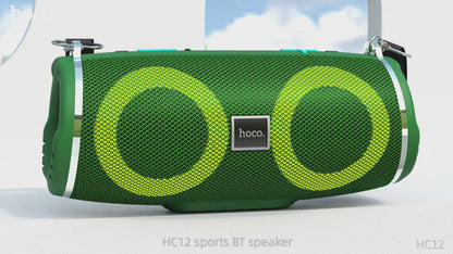 HOCO HC12 Sports BT Speaker – Powerful Dual 5W Portable Wireless Speaker with Colorful Lights | IBRELIA™