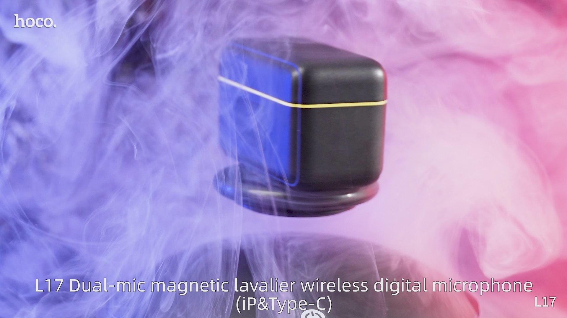 HOCO L17 Dual-Mic Magnetic Wireless Digital Microphone (Type-C + Lightning Adapter) | IBRELIA™
