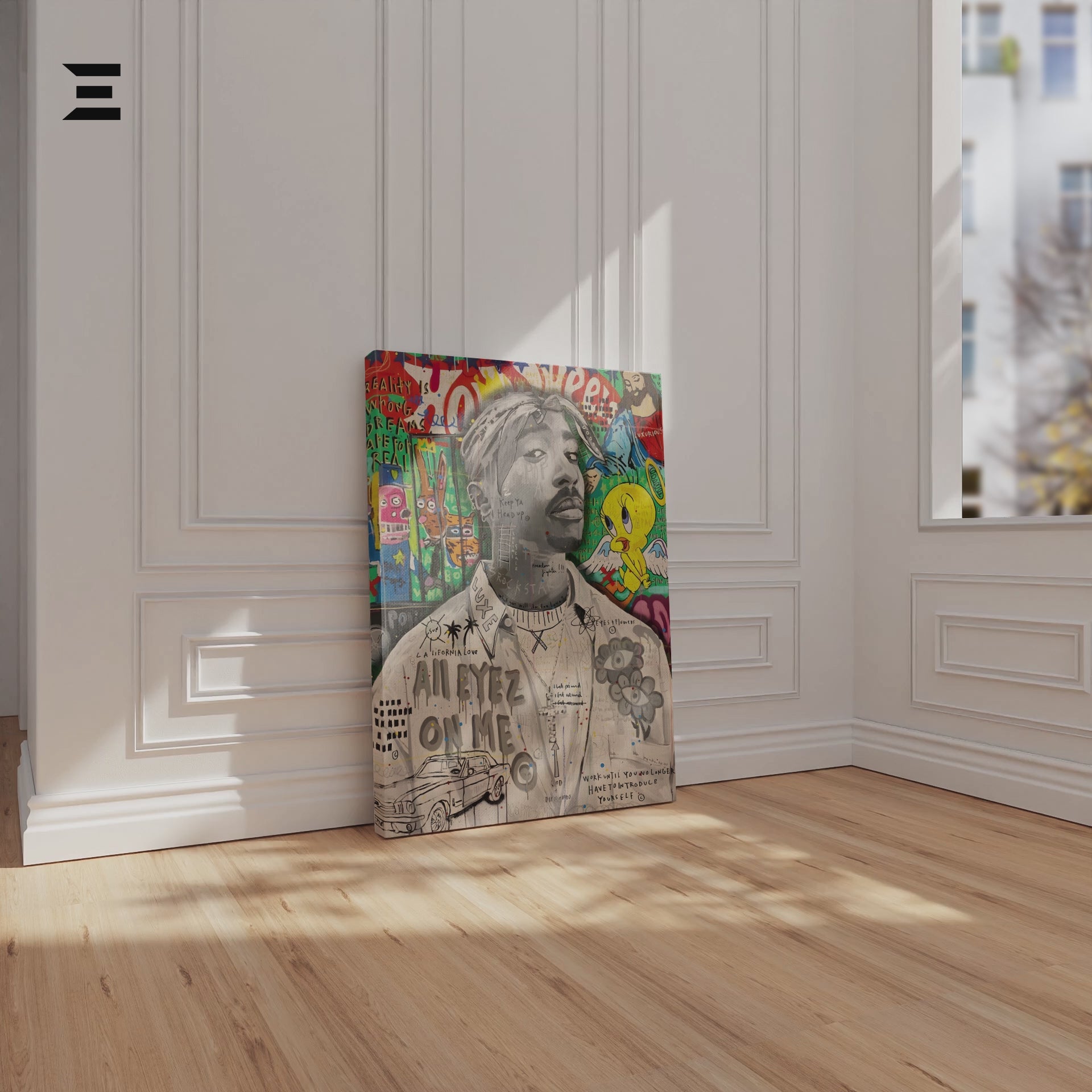Tupac “All Eyez On Me” Graffiti Pop Art Resin Wall Art – Collectible | IBRELIA