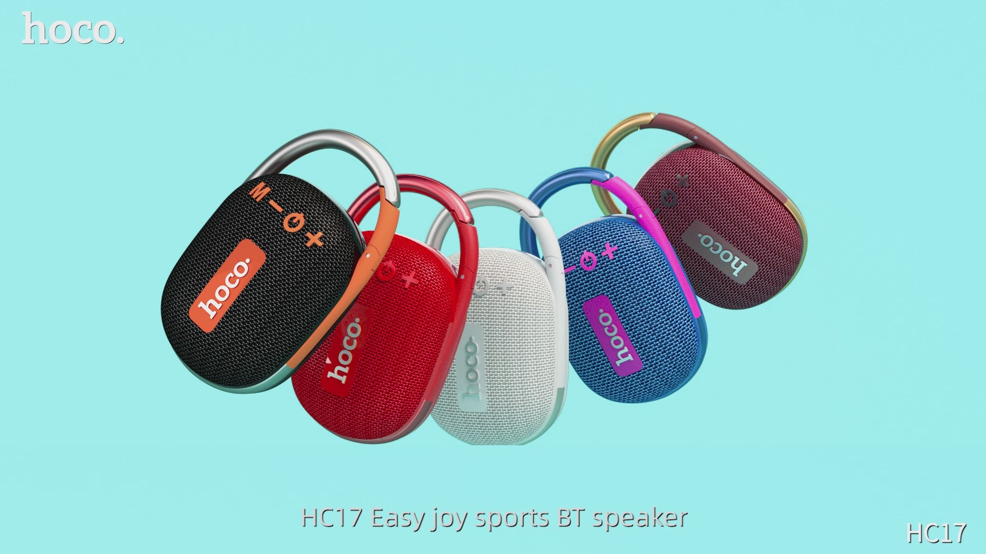 HOCO HC17 Easy Joy Sports BT Speaker | Portable Clip-On Mini Speaker | 5W Power | TWS Support | IBRELIA™