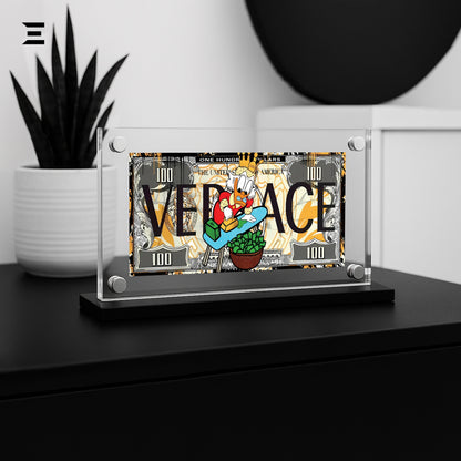 Premium Magnetic Acrylic Frame with Black Base – Scrooge McDuck "Versace Money" Edition IBRELIA