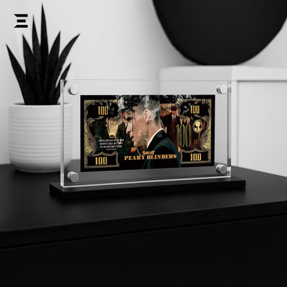 Premium Magnetic Acrylic Frame with Black Base – Peaky Blinders Black & Gold Edition IBRELIA