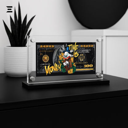 Premium Magnetic Acrylic Frame with Black Base – Scrooge McDuck "Time is Money" Edition IBRELIA