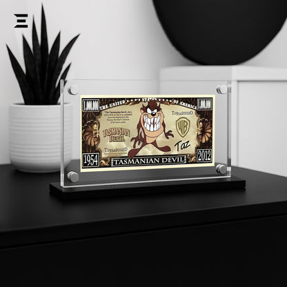 Premium Magnetic Acrylic Frame with Black Base – Tasmanian Devil "Million Dollar" Edition IBRELIA