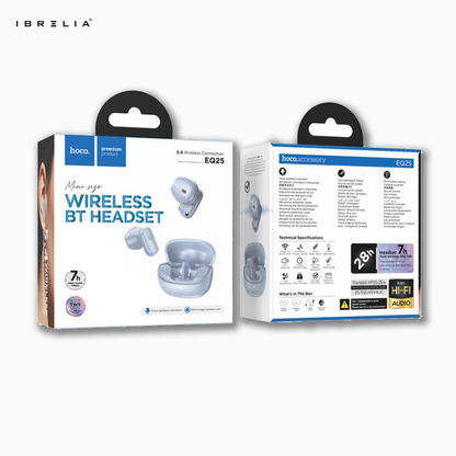HOCO EQ25 Unimpeded Wireless BT Headset | Bluetooth 5.4 | 7 Hours Playtime | 300mAh Case | IBRELIA™
